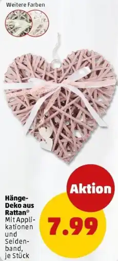PENNY Hänge Deko aus Rattan Angebot