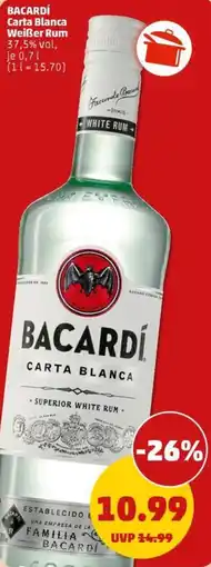 PENNY BACARDI Carta Blanca Weißer Rum Angebot