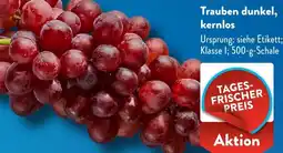 Aldi Süd Trauben dunkel, kernlos Angebot