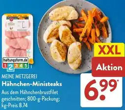 Aldi Süd MEINE METZGEREI Hähnchen-Ministeaks Angebot
