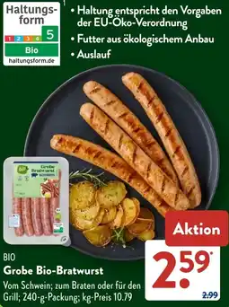 Aldi Süd BIO Grobe Bio-Bratwurst Angebot