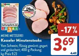 Aldi Süd MEINE METZGEREI Kasseler Minutensteaks Angebot
