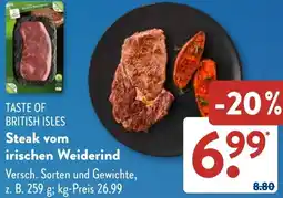 Aldi Süd TASTE OF BRITISH ISLES Steak vom irischen Weiderind Angebot