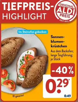 Aldi Süd Sonnenblumenkrüstchen Angebot