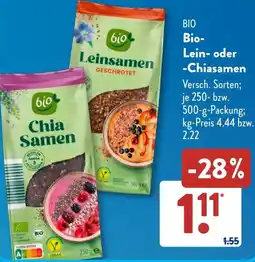 Aldi Süd Bio Lein- oder Chiasamen Angebot