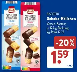 Aldi Süd BISCOTTO Schoko-Röllchen Angebot
