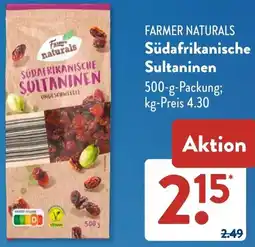 Aldi Süd FARMER NATURALS Südafrikanische Sultaninen Angebot