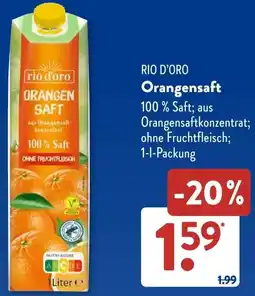 Aldi Süd RIO D'ORO Orangensaft Angebot