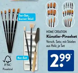 Aldi Süd HOME CREATION Künstler-Pinselset Angebot