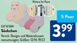 Aldi Süd LILY & DAN Söckchen Angebot