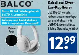Aldi Süd BALCO Kabellose Over Ear-Kopfhörer Angebot