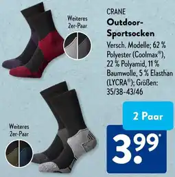 Aldi Süd CRANE Outdoor Sportsocken Angebot