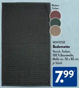 Aldi Süd NOVITESSE Badematte Angebot
