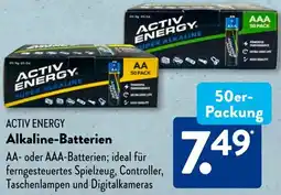 Aldi Süd ACTIV ENERGY Alkaline-Batterien Angebot