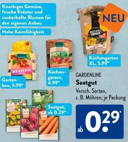 Aldi Süd GARDENLINE Saatgut Angebot