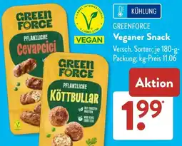 Aldi Süd GREENFORCE Veganer Snack Angebot