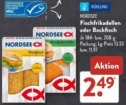 Aldi Süd NORDSEE Fischfrikadellen oder Backfisch Angebot