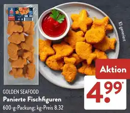 Aldi Süd GOLDEN SEAFOOD Panierte Fischfiguren Angebot