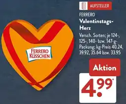 Aldi Süd FERRERO Valentinstags Herz Angebot