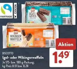 Aldi Süd BISCOTTO Igel- oder Wikingerwaffeln Angebot
