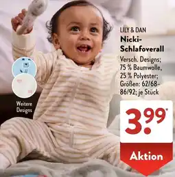 Aldi Süd LILY & DAN Nicki Schlafoverall Angebot