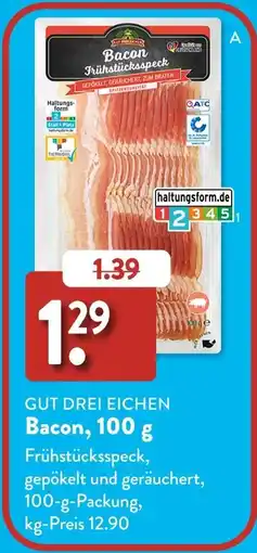 Aldi Süd GUT DREI EICHEN Bacon Angebot