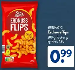 Aldi Süd SUNSNACKS Erdnussflips Angebot