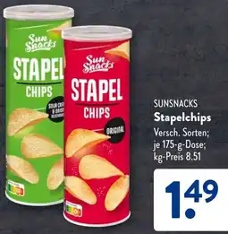 Aldi Süd SUNSNACKS Stapelchips Angebot