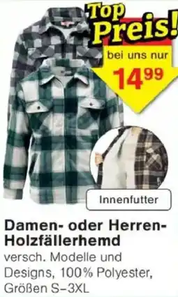 Jawoll Damen oder Herren Holzfällerhemd Angebot