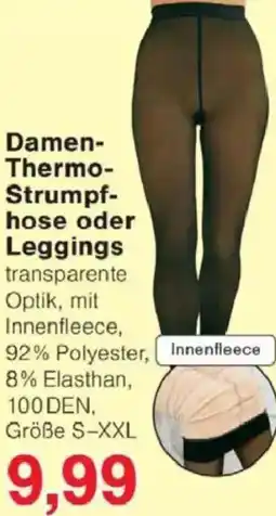 Jawoll Damen Thermo Strumpfhose oder Leggings Angebot