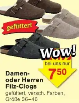 Jawoll Damen oder Herren Filz-Clogs Angebot