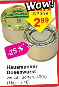 Wiglo Wunderland Hausmacher Dosenwurst Angebot