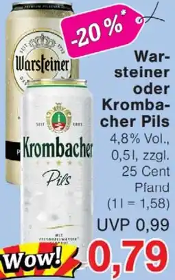 Wiglo Wunderland Warsteiner oder Krombacher Pils Angebot