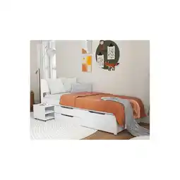 Netto Marken-Discount Inter Link Bett mit Stauraum Efetivo inkl. Nachtkommode und Lattenrost 90x200 cm Angebot