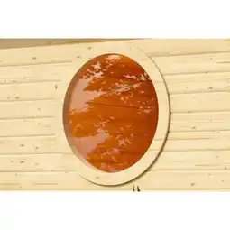 Netto Marken-Discount Karibu Saunafenster rund 80x80x6.6 cm für Außensauna oder Gartenhaus aus Sicherheitsglas Angebot