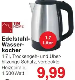 Wiglo Wunderland TIM HOME Edelstahl Wasserkocher Angebot