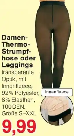 Wiglo Wunderland Damen Thermo Strumpfhose oder Leggings Angebot