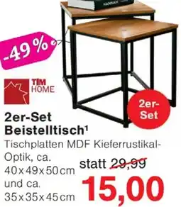 Wiglo Wunderland TIM HOME 2er-Set Beistelltisch Angebot