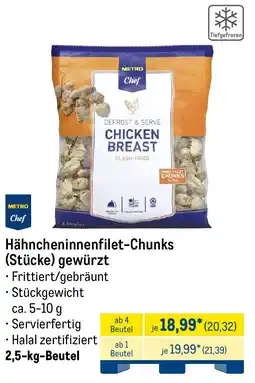 METRO Hähncheninnenfilet-Chunks (Stücke) gewürzt Angebot