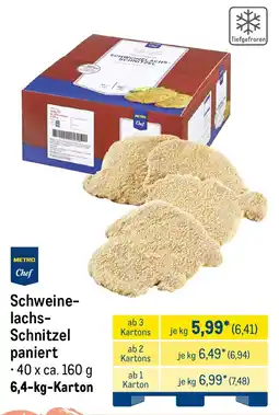 METRO Schweinelachs- Schnitzel paniert Angebot