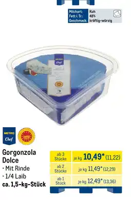 METRO METRO chef Gorgonzola Dolce Angebot