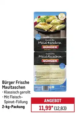 METRO Bürger Frische Maultaschen Angebot