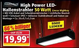 Norma High Power LED-Hallenstrahler 50 Watt Linear Highbay Angebot