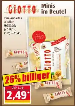 Norma Giotto Minis im Beutel Angebot