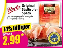 Norma Recla Original Südtiroler Speck Angebot