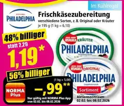 Norma Frischkäsezubereitung Angebot