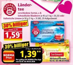 Norma Ländertee Angebot