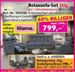 Norma Relaxsofa-Set 3tlg Angebot