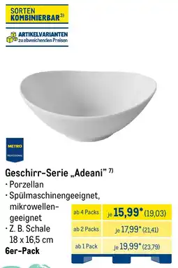 METRO METRO PROFESSIONAL Geschirr-Serie „,Adeani" Angebot