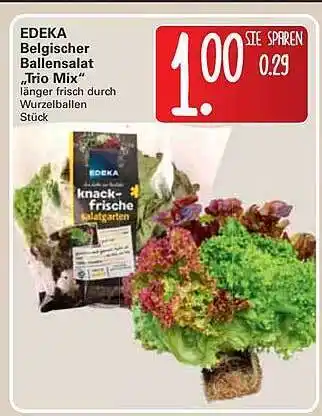 WEZ EDEKA Belgischer Ballensalat,,Trio Mix" Angebot